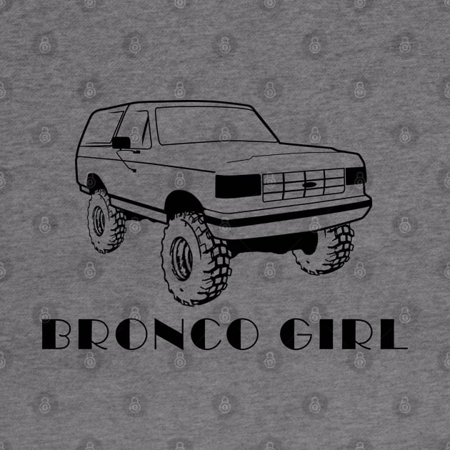 1987-1991 Bronco Girl Black Print by The OBS Apparel